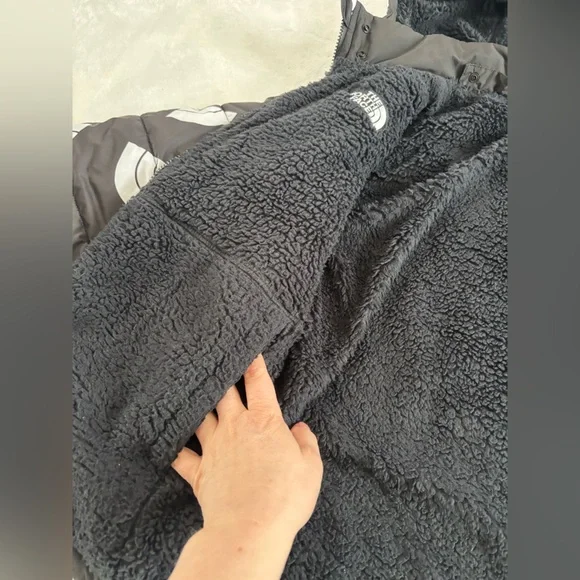 The North Face Boys Reversible Perrito Hooded Jacket XL (14/16) Black Logo - Picture 10 of 16